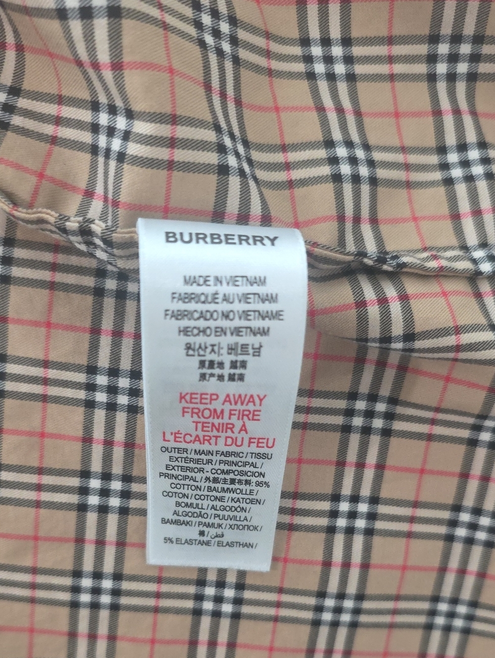 Boys Authentic Burberry Tan Plaid Short-Sleeve Button-Down Shirt - Picture 5 of 5